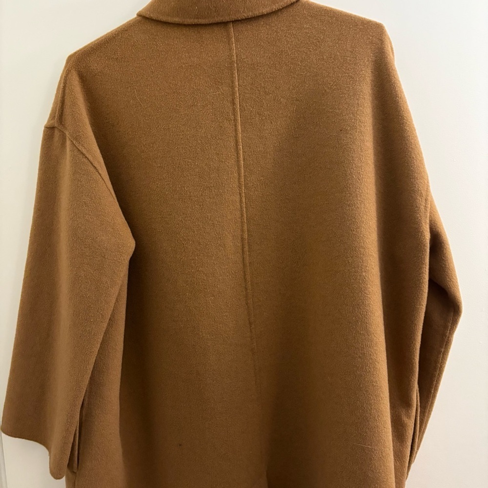 Zara Wool Blend Overshirt Women's Size Small Tan/ Taupe Coat Winter Warm - Picture 6 of 8